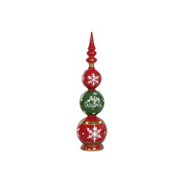 DKD Home Decor Figura LED de Resina Rojo y Verde