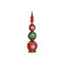 DKD Home Decor Figura LED de Resina Rojo y Verde