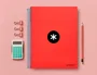 Antartik Cuaderno espiral A4 tapa forrada rojo 120h liso