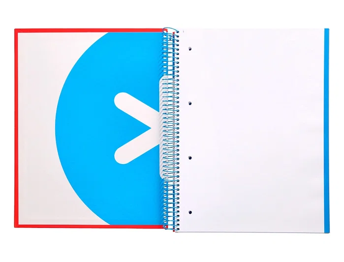 Antartik Cuaderno espiral A4 tapa forrada rojo 120h liso