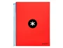 Antartik Cuaderno espiral A4 tapa forrada rojo 120h liso