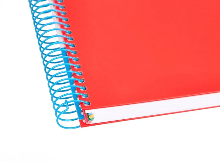 Antartik Cuaderno espiral A4 tapa forrada rojo 120h liso