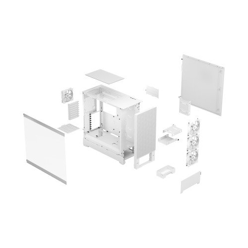 Fractal Design FD-C-POR1X-01 Caja PC Torre ATX Blanco con Panel de Vidrio Templado y Ventilación Mejorada