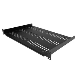 StarTech SHELF-1U-12-FIXED-V Estante Rack Ventilado 1U, Montaje 19", Profundidad 12 Pulgadas (30.5 cm), Soporta 25 kg, Color Negro