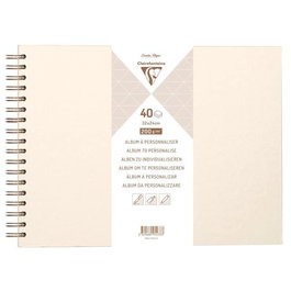 Album De Fotos Clairefontaine Diy Marfil Tapa Dura 32X24 Cm 40H 200G