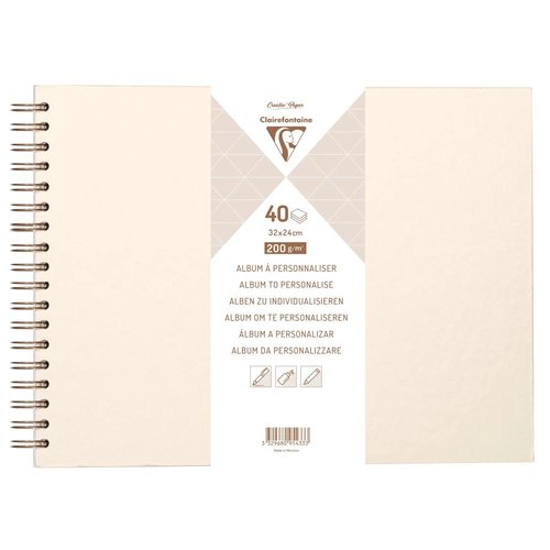 Album De Fotos Clairefontaine Diy Marfil Tapa Dura 32X24 Cm 40H 200G Album De Fotos Clairefontaine Diy Marfil Tapa Dura 32X24 Cm 40H 200G