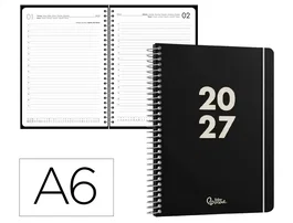 Liderpapel Agenda de Oficina 2027 Día por Página A6 Negro