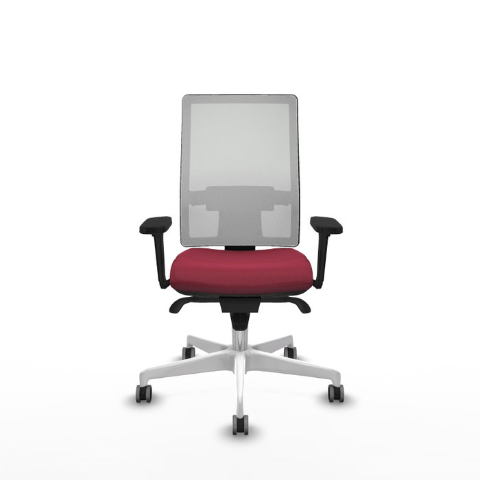 PIQUERAS Y CRESPO Silla de oficina Horna con mecanismo Sincro, Granate y Blanco PIQUERAS Y CRESPO Silla de oficina Horna con mecanismo Sincro, Granate y Blanco