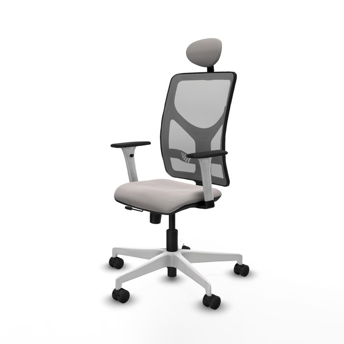 PIQUERAS Y CRESPO Silla de oficina Motilla con mecanismo Sincro/Traslack Blanco y Gris PIQUERAS Y CRESPO Silla de oficina Motilla con mecanismo Sincro/Traslack Blanco y Gris