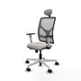 PIQUERAS Y CRESPO Silla de oficina Motilla con mecanismo Sincro/Traslack Blanco y Gris