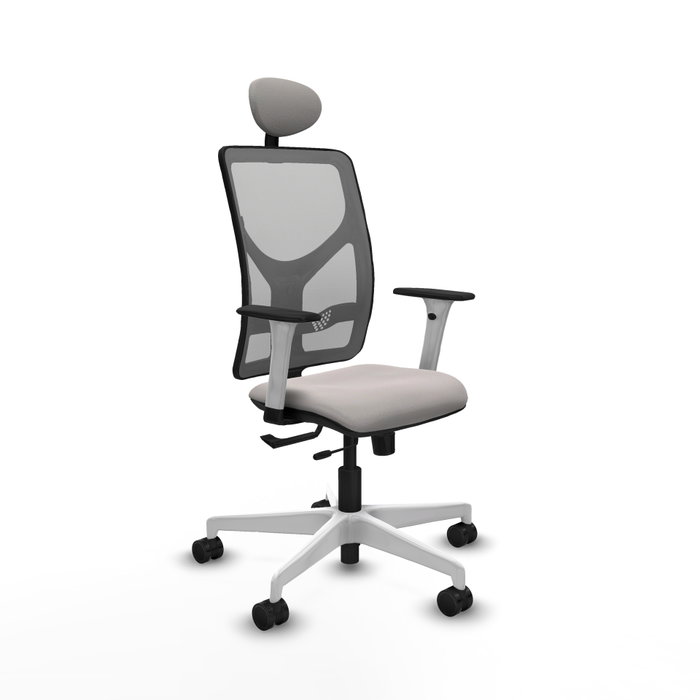 PIQUERAS Y CRESPO Silla de oficina Motilla con mecanismo Sincro/Traslack Blanco y Gris PIQUERAS Y CRESPO Silla de oficina Motilla con mecanismo Sincro/Traslack Blanco y Gris