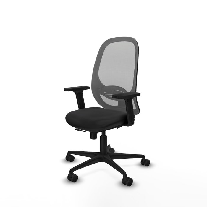 PIQUERAS Y CRESPO Silla de oficina Cilanco con mecanismo Sincro/Traslack en Negro y Gris