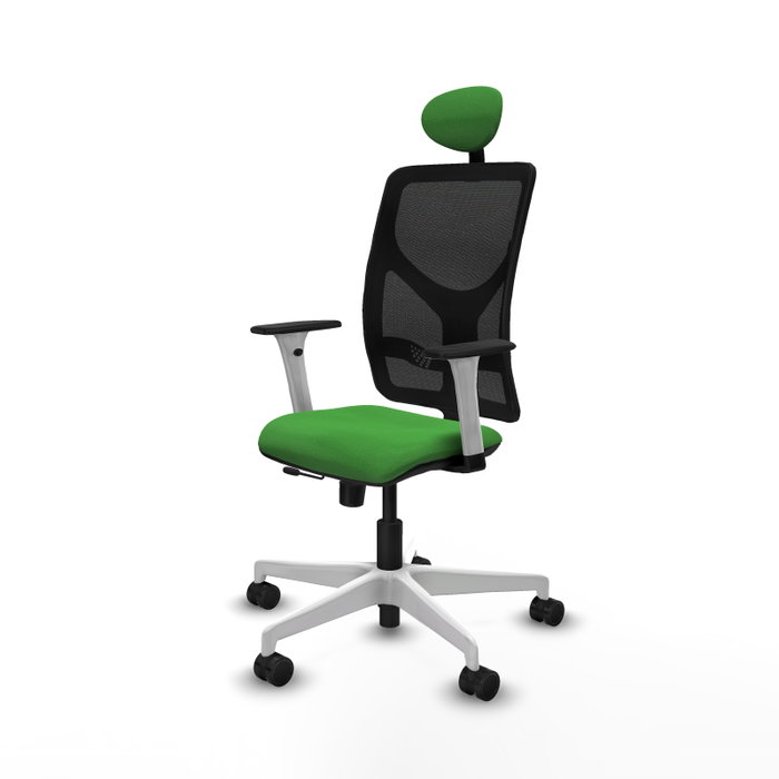 PIQUERAS Y CRESPO Silla de oficina Motilla Verde con mecanismo Sincro/Traslack