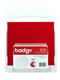 Badgy Tarjeta PVC para Impresora Grosor 0,50 mm Pack 100 Unidades 53,98x85,60 mm