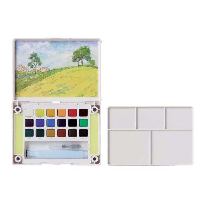 Sakura Koi Water Colors Pocket Field Sketch Box con 18 medias pastillas