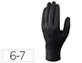Deltaplus Guantes de nitrilo desechable negro caja 100 unidades talla 6-7