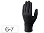 Deltaplus Guantes de nitrilo desechable negro caja 100 unidades talla 6-7