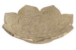 DKD Home Decor Centro de Mesa Resina Dorado Envejecido 20x20x4,5 cm