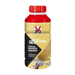V33 Decapante Gel Express para Madera 1 L - Decapa Pinturas, Imprimaciones, Barnices - Textura Gel, Aplicación con Brocha o Espátula