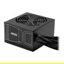 MSI MAG A850GN 850W Fuente de Alimentación ATX 3.1 80 Plus Gold, 120mm Ventilador, PCIe 5.0, Conector 12VHPWR de 16 pines, No Modular, 1 Rail 12V de 70.5A, 110W, Protección Integral