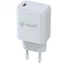 Muvit For Change MCACC0014 Cargador de Pared USB Tipo-C PD 30W Blanco, Reciclable y Ecológico