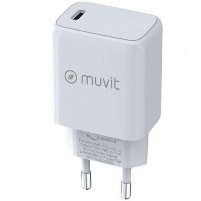 Muvit For Change Cargador de Pared MCACC0014 USB Tipo-C 30W Blanco Muvit For Change Cargador de Pared MCACC0014 USB Tipo-C 30W Blanco