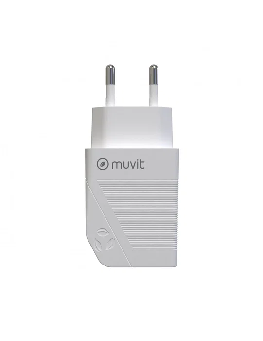 Muvit MCACC0014 Cargador de Pared USB-C 30W Carga Rápida, Diseño Ecológico 100% Reciclado, Blanco Muvit MCACC0014 Cargador de Pared USB-C 30W Carga Rápida, Diseño Ecológico 100% Reciclado, Blanco