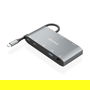 AISENS - USB-C DOCK 8 EN 1, USB-C A 1xHDMI, 1xVGA, 1xRJ45, 2xUSB-A, 2xUSB-C 5G, 1xUSB-C PD, GRIS, 20CM