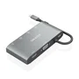 Aisens USB-C Dock 8 en 1 ASUC-8P010-GR Gris con HDMI, VGA y RJ45