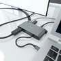 Aisens USB-C Dock 8 en 1 ASUC-8P010-GR Gris con HDMI, VGA y RJ45