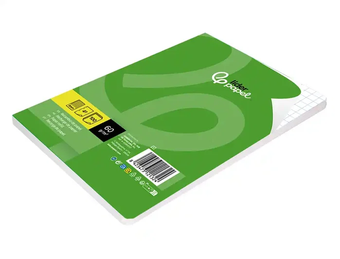 Liderpapel Recambio Cuarto 100 Hojas 60gr Cuadro 8mm con Margen 6 Taladros Liderpapel Recambio Cuarto 100 Hojas 60gr Cuadro 8mm con Margen 6 Taladros