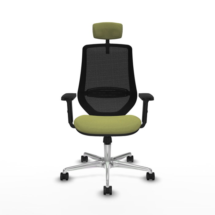 PIQUERAS Y CRESPO Silla de oficina Mardos con mecanismo Sincro, Verde oliva y Negro