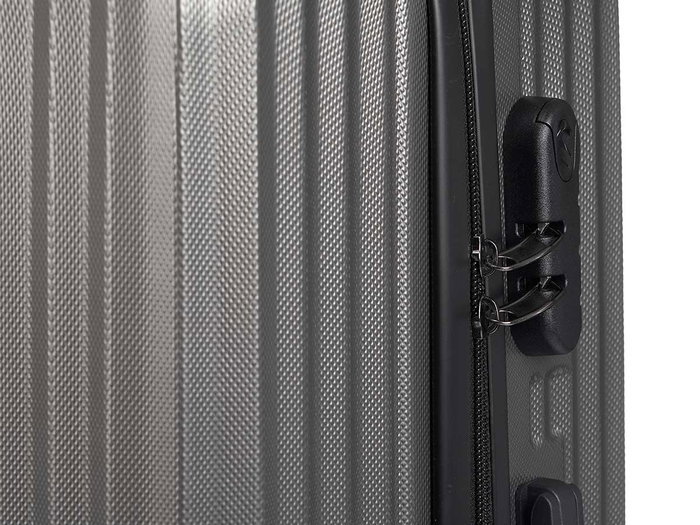 Arte Regal Set 3 Maletas Liston ABS Gris Oscuro 49x76x30cm