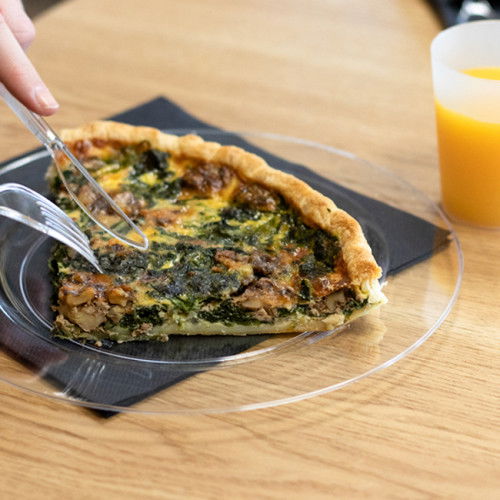 Algon Set 4 Platos Transparentes de Plástico (PS) 23 cm (24 Unidades)