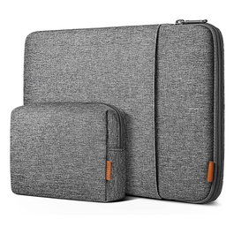 Inateck LB01006/S1 Funda para Portátil 13" (33 cm) Gris, Con Bolsillo delantero y Cremallera, Compatible con Apple