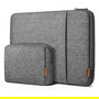 Inateck LB01006/S1 Funda para Portátil 13" (33 cm) Gris, Con Bolsillo delantero y Cremallera, Compatible con Apple