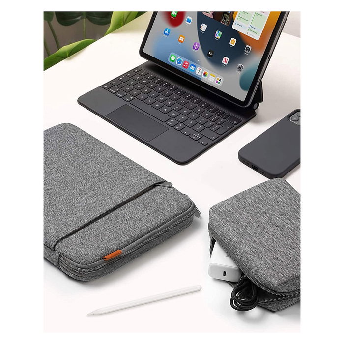 Inateck LB01006/S1 Funda para Portátil 13" (33 cm) Gris, Con Bolsillo delantero y Cremallera, Compatible con Apple