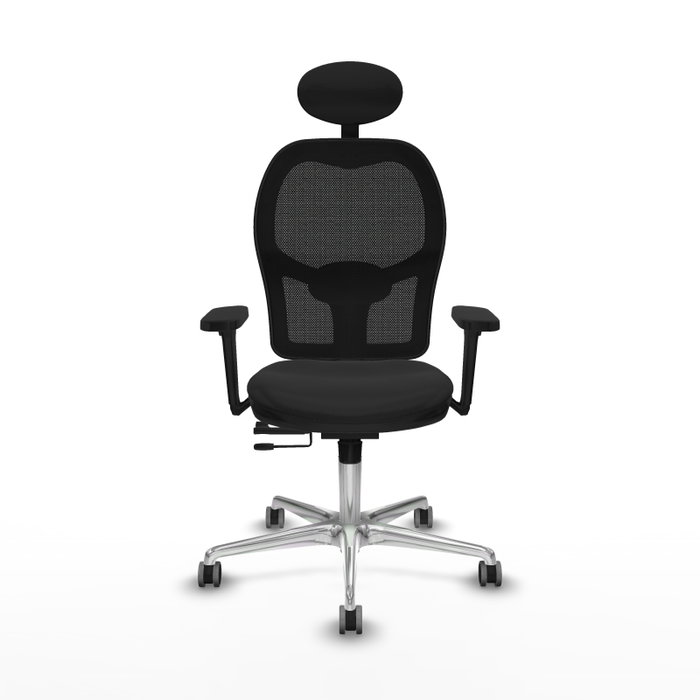 PIQUERAS Y CRESPO Silla de oficina Jorquera con mecanismo Sincro/Traslack y Similpiel Negro