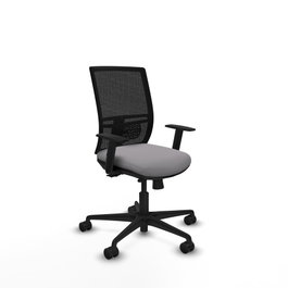 PIQUERAS Y CRESPO Silla de oficina Yunquera Gris y Negro