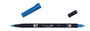 Tombow ABT-555 Rotulador de Doble Punta Pincel y Redonda Color Ultramarine