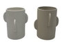 DKD Home Decor Jarrón de Porcelana Surtido Blanco y Crema