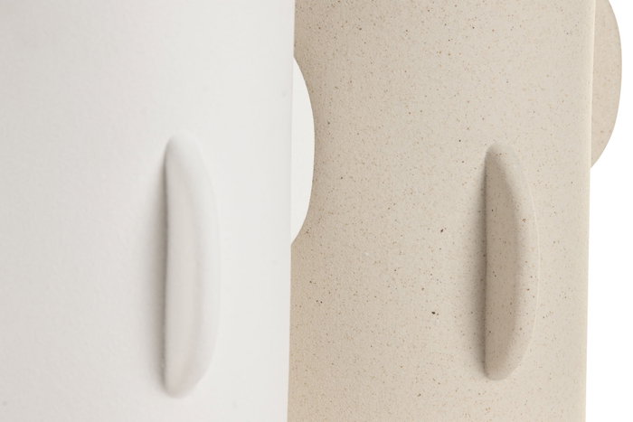 DKD Home Decor Jarrón de Porcelana Surtido Blanco y Crema DKD Home Decor Jarrón de Porcelana Surtido Blanco y Crema