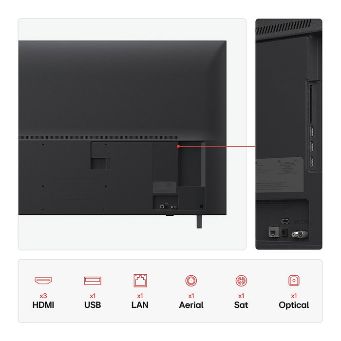 LG 65UA75006LA Televisor 65" 4K UHD Smart TV LED con webOS, Wi-Fi, Bluetooth, HDR10, Game Optimizer y Control Remoto, Color Negro