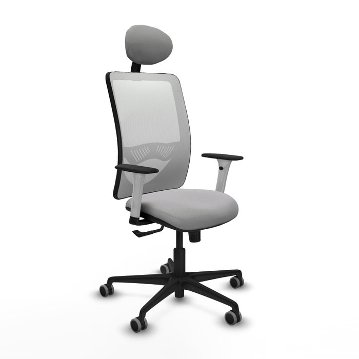PIQUERAS Y CRESPO Silla de oficina Zulema con mecanismo Sincro, Gris claro y Blanco PIQUERAS Y CRESPO Silla de oficina Zulema con mecanismo Sincro, Gris claro y Blanco