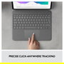 Logitech 920-010214 Teclado QWERTY con Trackpad para Apple iPad Pro 12.9" 5.ª Gen, Retroiluminado, Cubierta, Gris Oxford