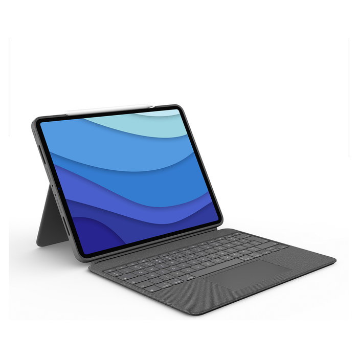 Logitech 920-010214 Teclado QWERTY con Trackpad para Apple iPad Pro 12.9" 5.ª Gen, Retroiluminado, Cubierta, Gris Oxford Logitech 920-010214 Teclado QWERTY con Trackpad para Apple iPad Pro 12.9" 5.ª Gen, Retroiluminado, Cubierta, Gris Oxford