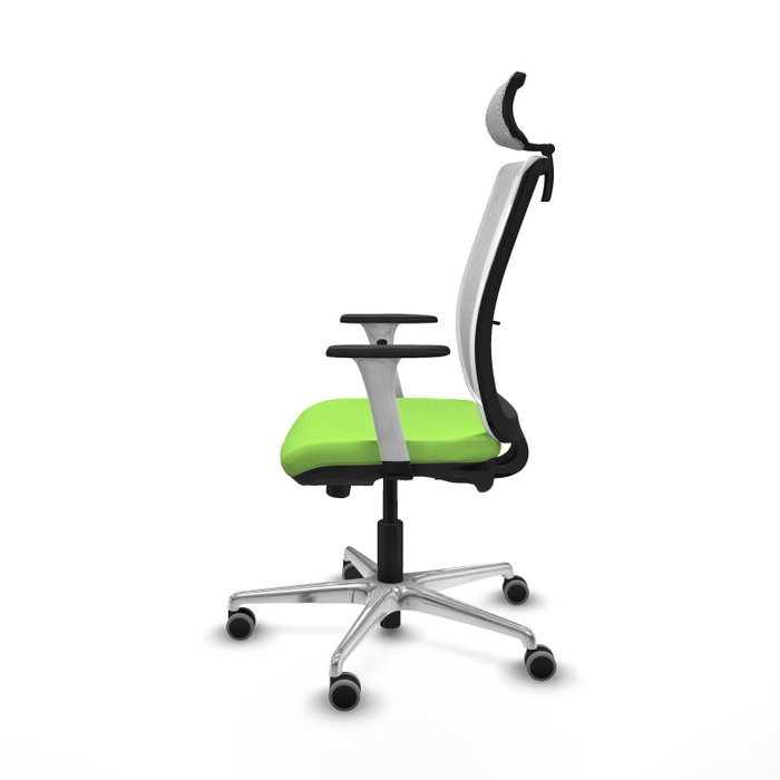 PIQUERAS Y CRESPO Silla de oficina Haches con mecanismo Sincro/Traslack, Pistacho y Blanco PIQUERAS Y CRESPO Silla de oficina Haches con mecanismo Sincro/Traslack, Pistacho y Blanco