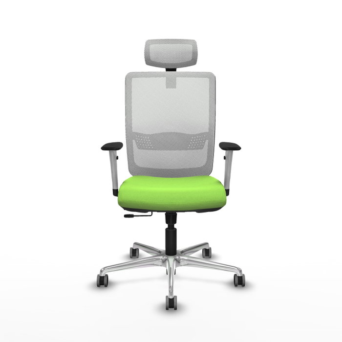 PIQUERAS Y CRESPO Silla de oficina Haches con mecanismo Sincro/Traslack, Pistacho y Blanco PIQUERAS Y CRESPO Silla de oficina Haches con mecanismo Sincro/Traslack, Pistacho y Blanco