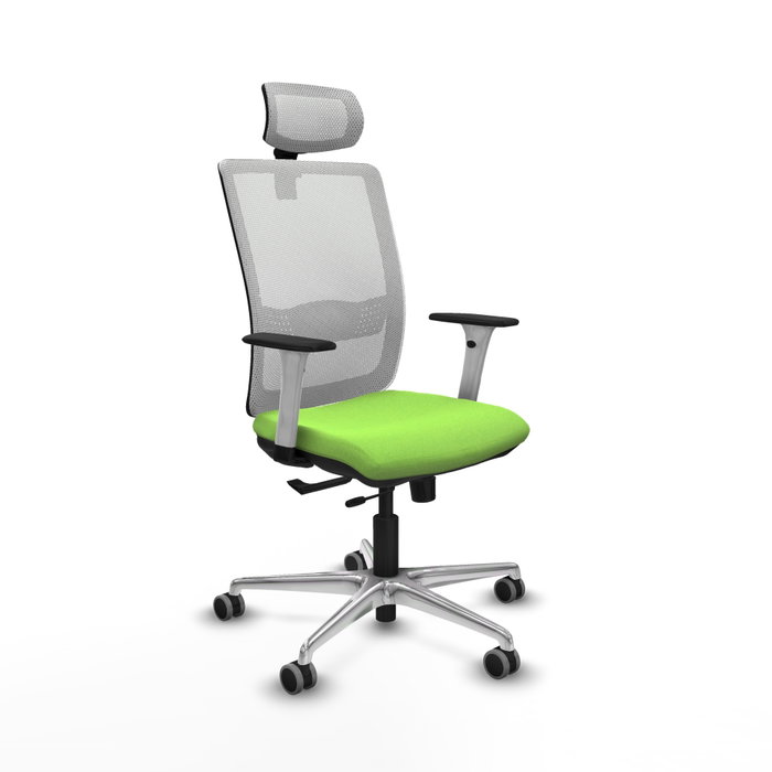 PIQUERAS Y CRESPO Silla de oficina Haches con mecanismo Sincro/Traslack, Pistacho y Blanco PIQUERAS Y CRESPO Silla de oficina Haches con mecanismo Sincro/Traslack, Pistacho y Blanco