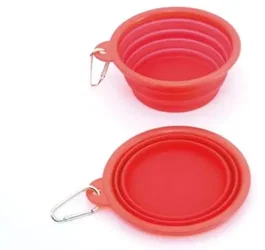 Freedog Travel Bowl Tazón Silicona Rojo 400 mL para Mascotas